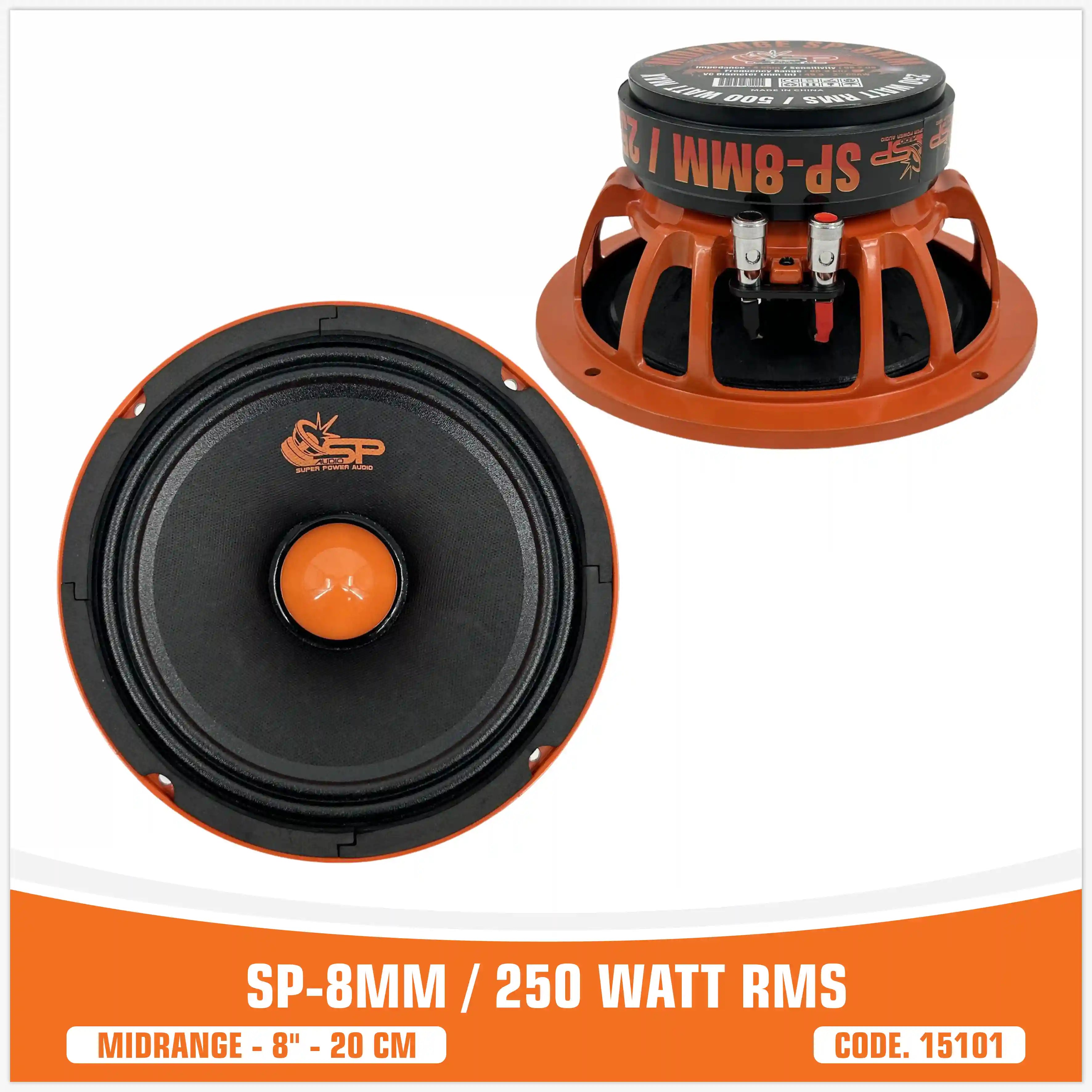 SP 8MM MIDRANGE EXTREME 8"/20CM 250W RMS (PAIR PRICE) NEW MODEL 2025