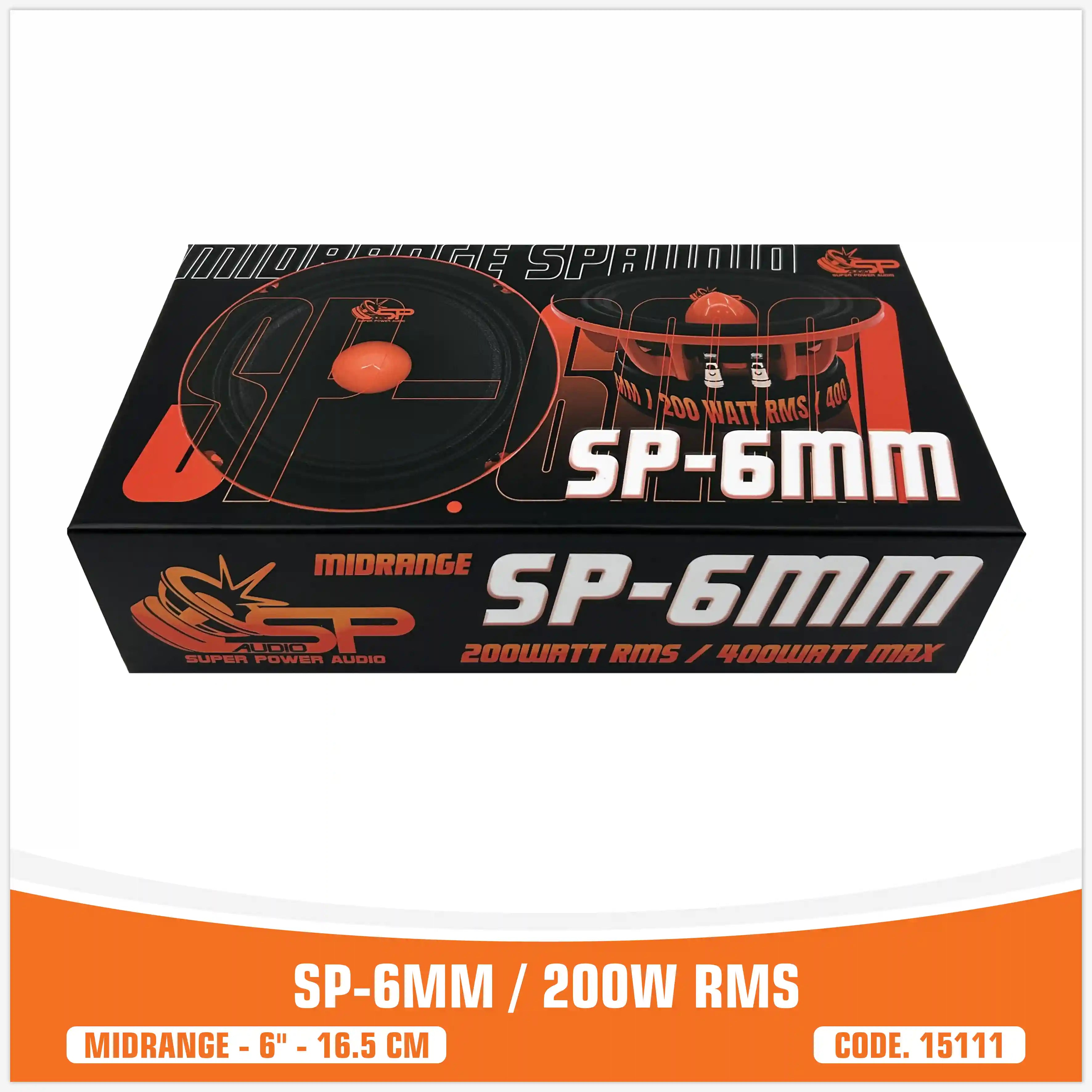 SP 6MM MIDRANGE EXTREME 6,5"/16,5CM 200W RMS (PAIR PRICE) NEW MODEL 2025
