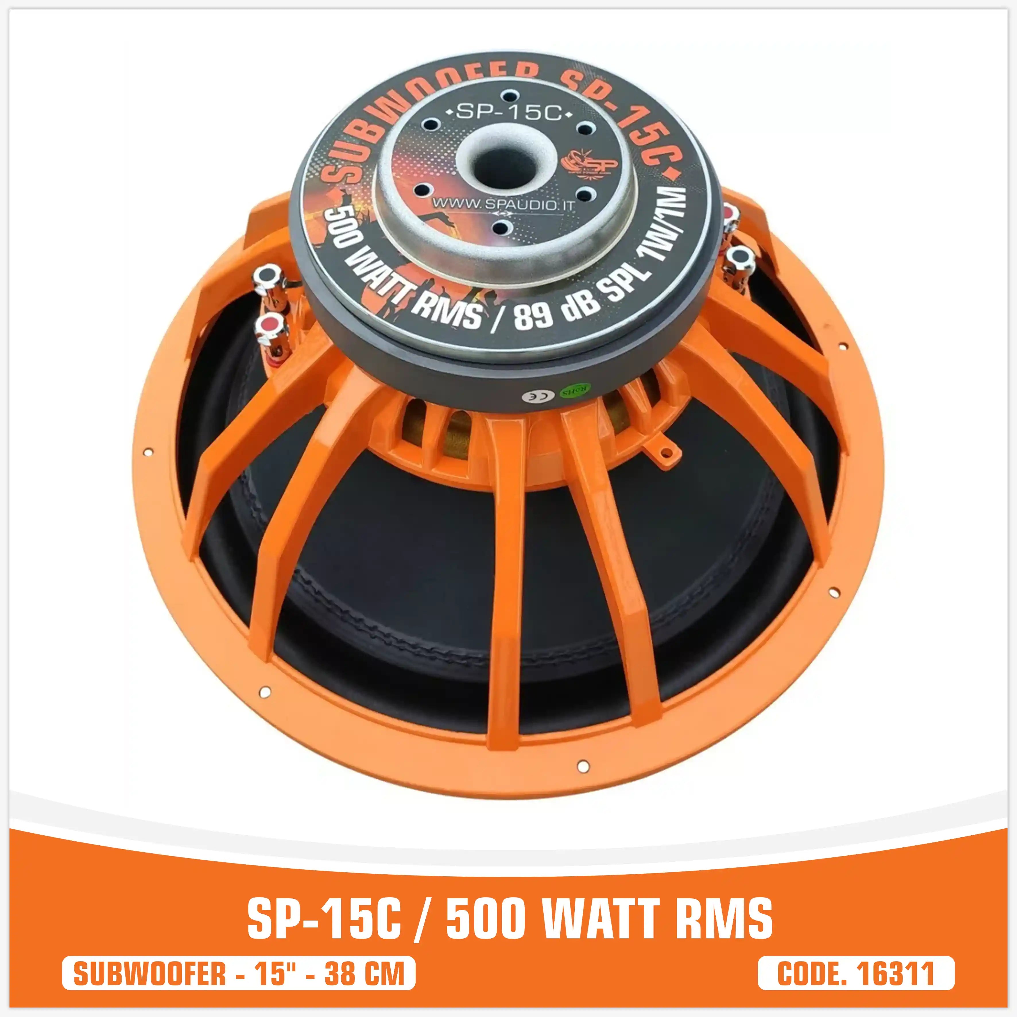 SP 15C SUBWOOFER 15"/38CM 500W RMS (UNIT PRICE)