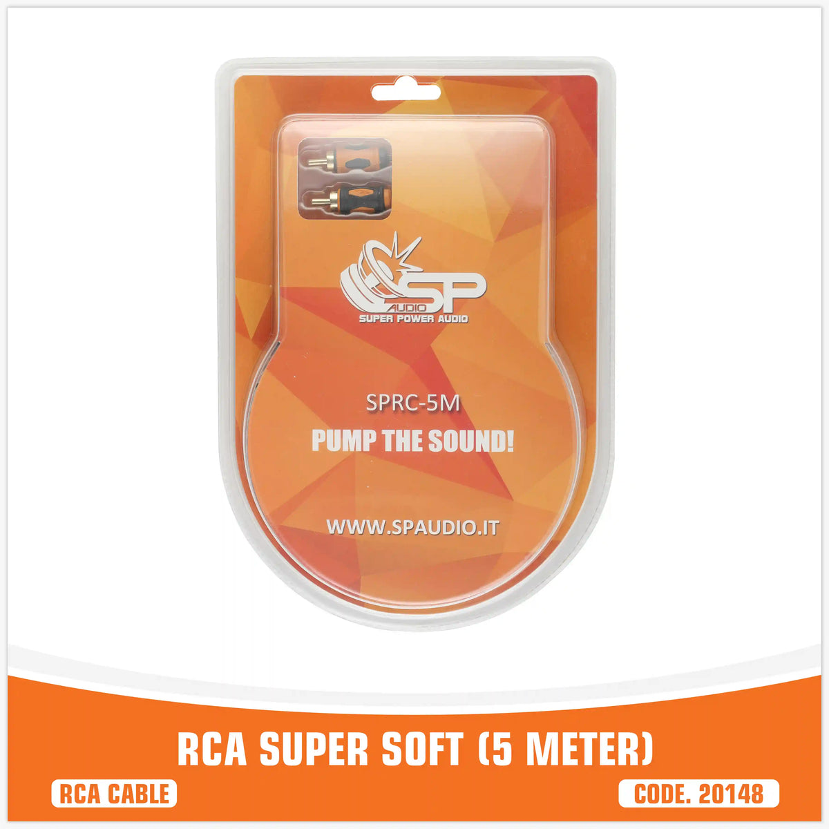 SP RCA สาย RCA super soft ยาว 5 เมตร 2 ตัวผู้ ไป 2 ตัวผู้ สำหรับเครื่องเสียงรถยนต์ – SP Audio – ภาพที่ 4
