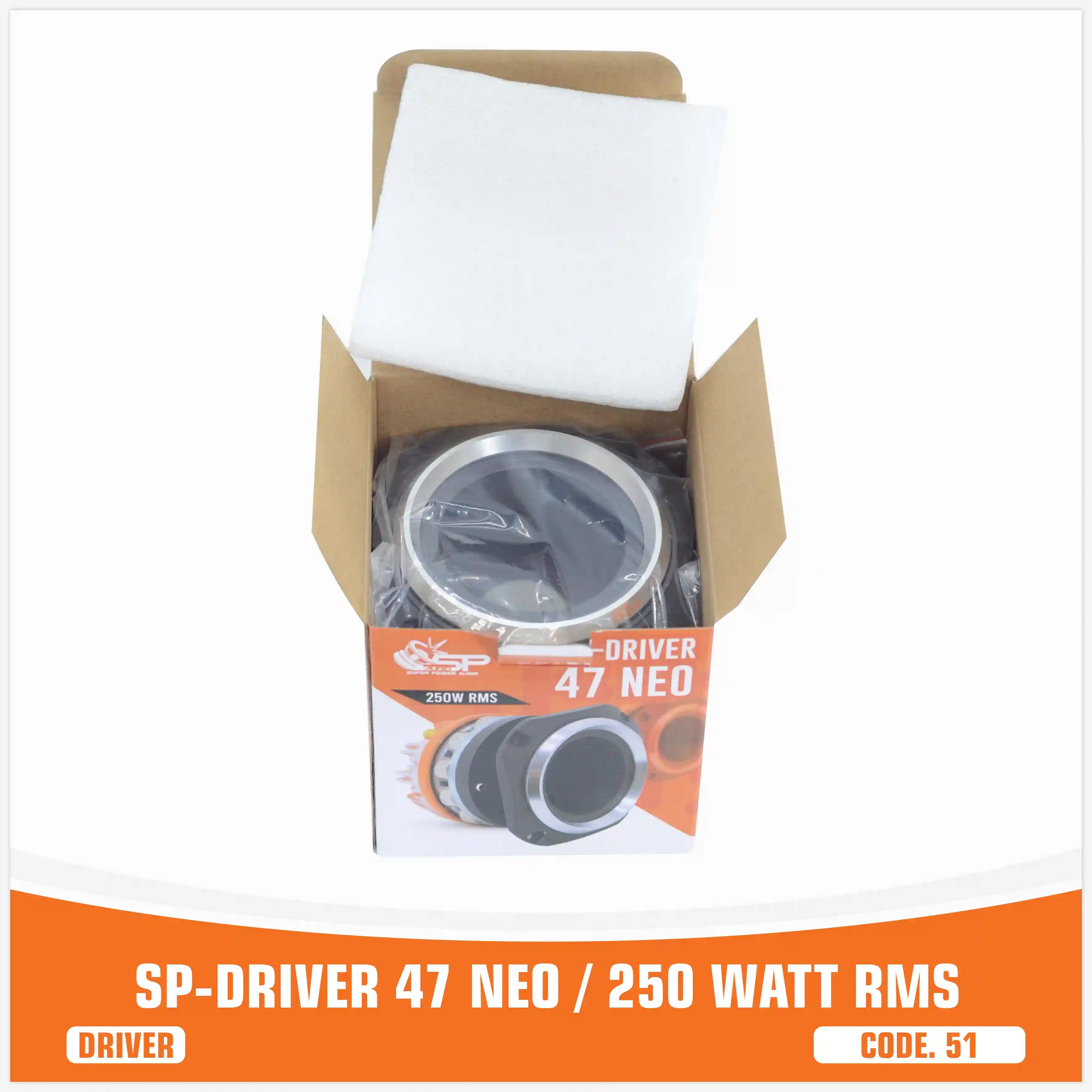 SP DRIVER 47 NEO COMPLETE DRIVER WITH HORN 250W RMS (UNIT PRICE)