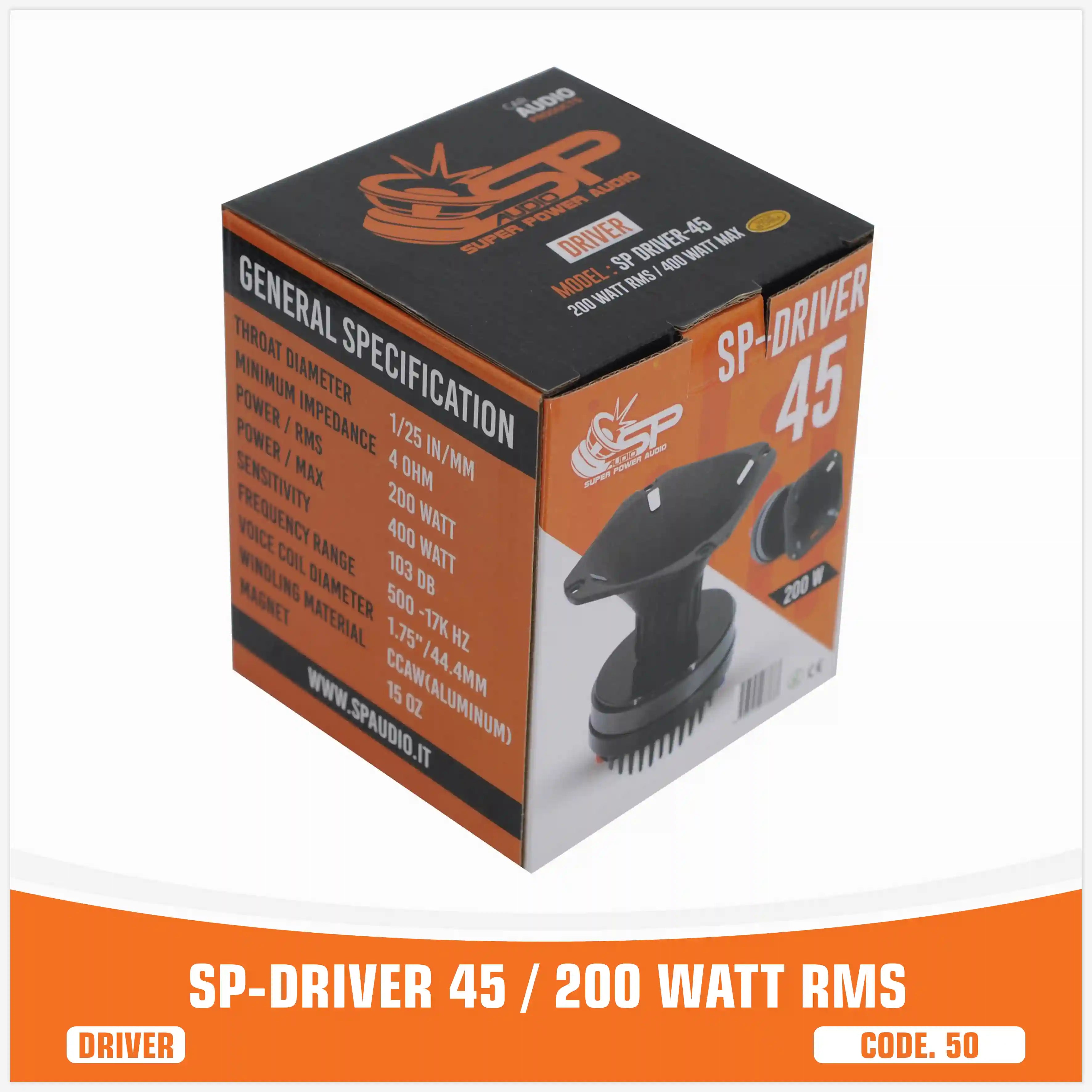 SP DRIVER 45 COMPLETE DRIVER WITH HORN 200W RMS (UNIT PRICE)