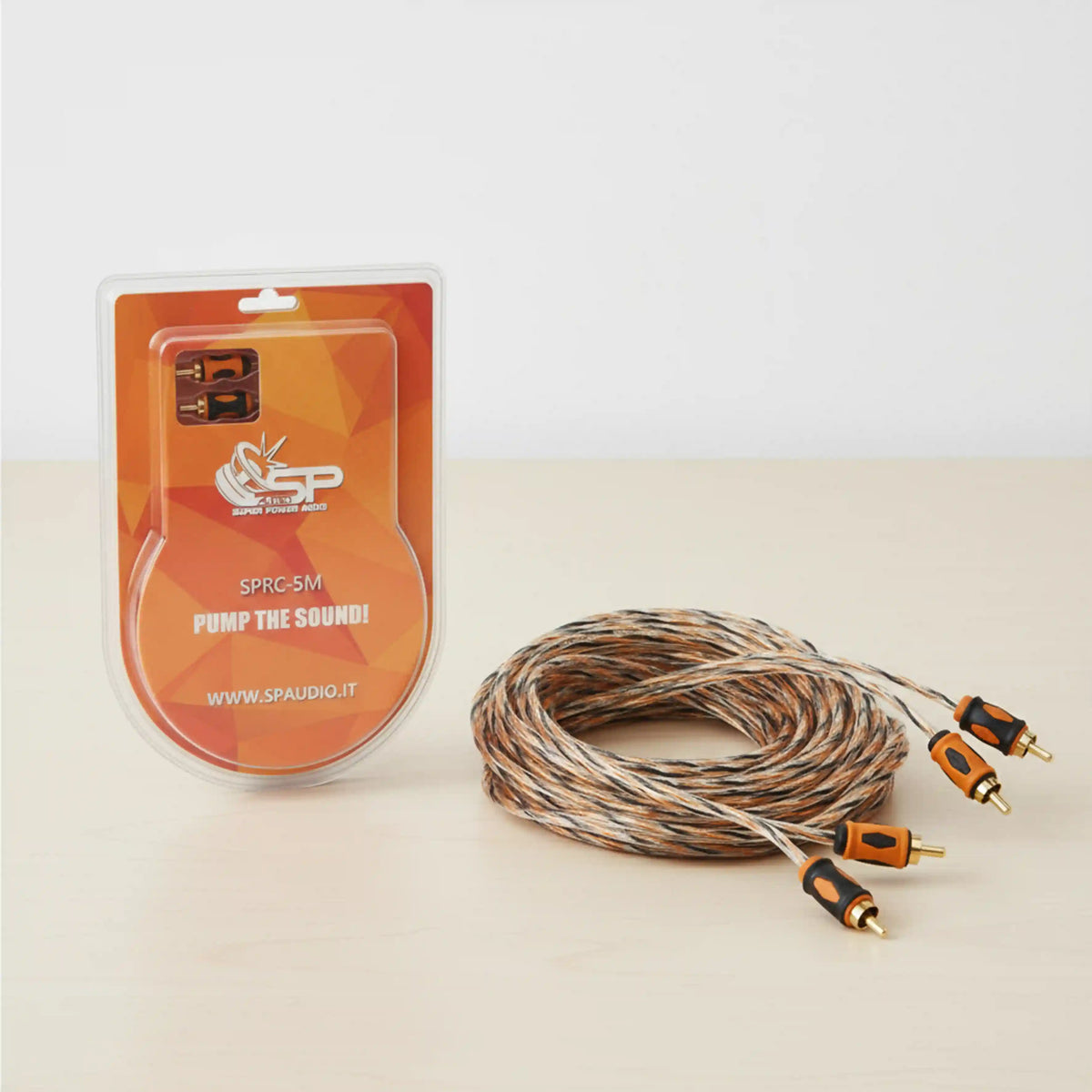 SP RCA สาย RCA super soft ยาว 5 เมตร 2 ตัวผู้ ไป 2 ตัวผู้ สำหรับเครื่องเสียงรถยนต์ – SP Audio – ภาพที่ 6