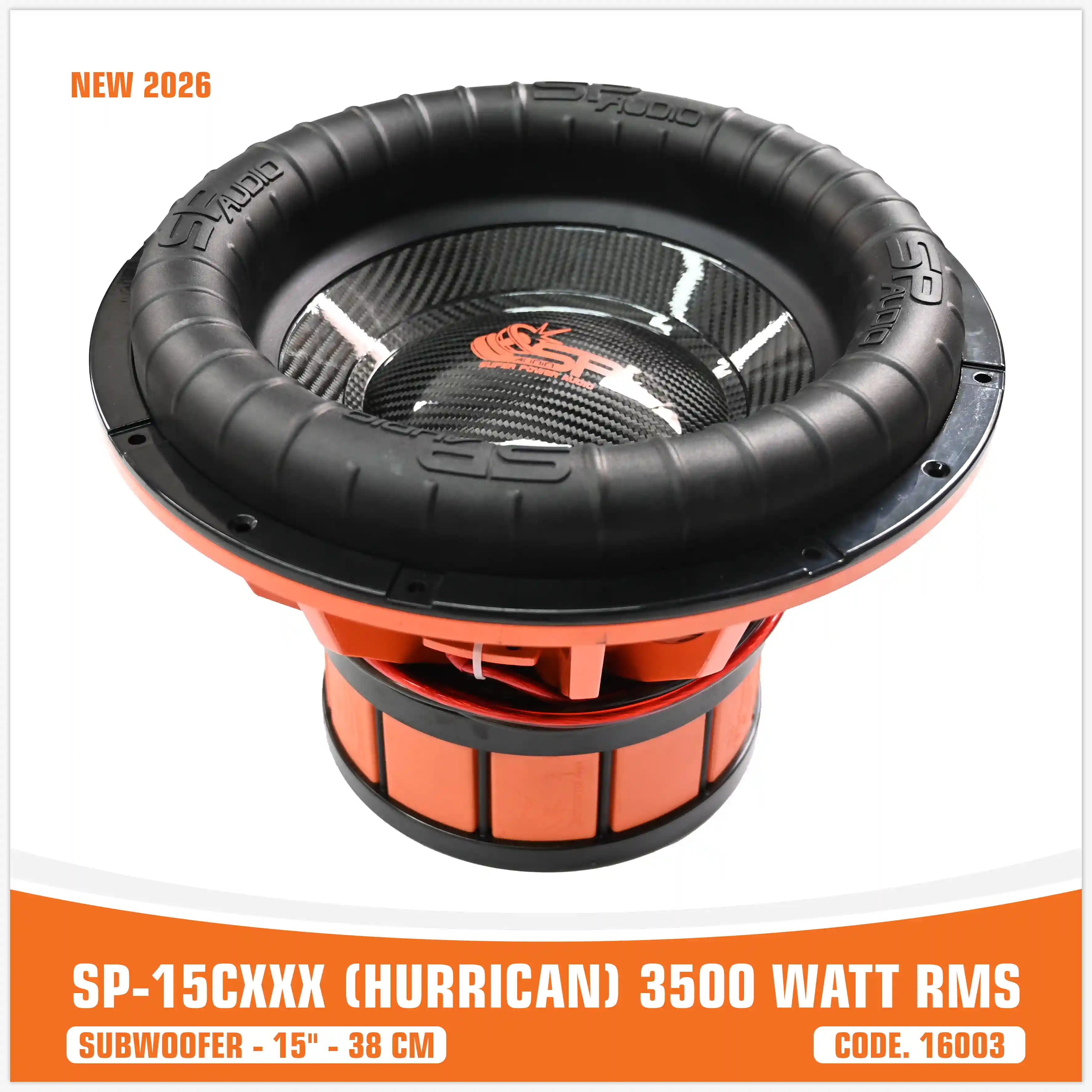 SP 15CXXX ซับวูฟเฟอร์ 15"/38CM บิ๊กเซอร์ราวด์ 3500W RMS - ใหม่ 2026 (ราคาต่อหน่วย)