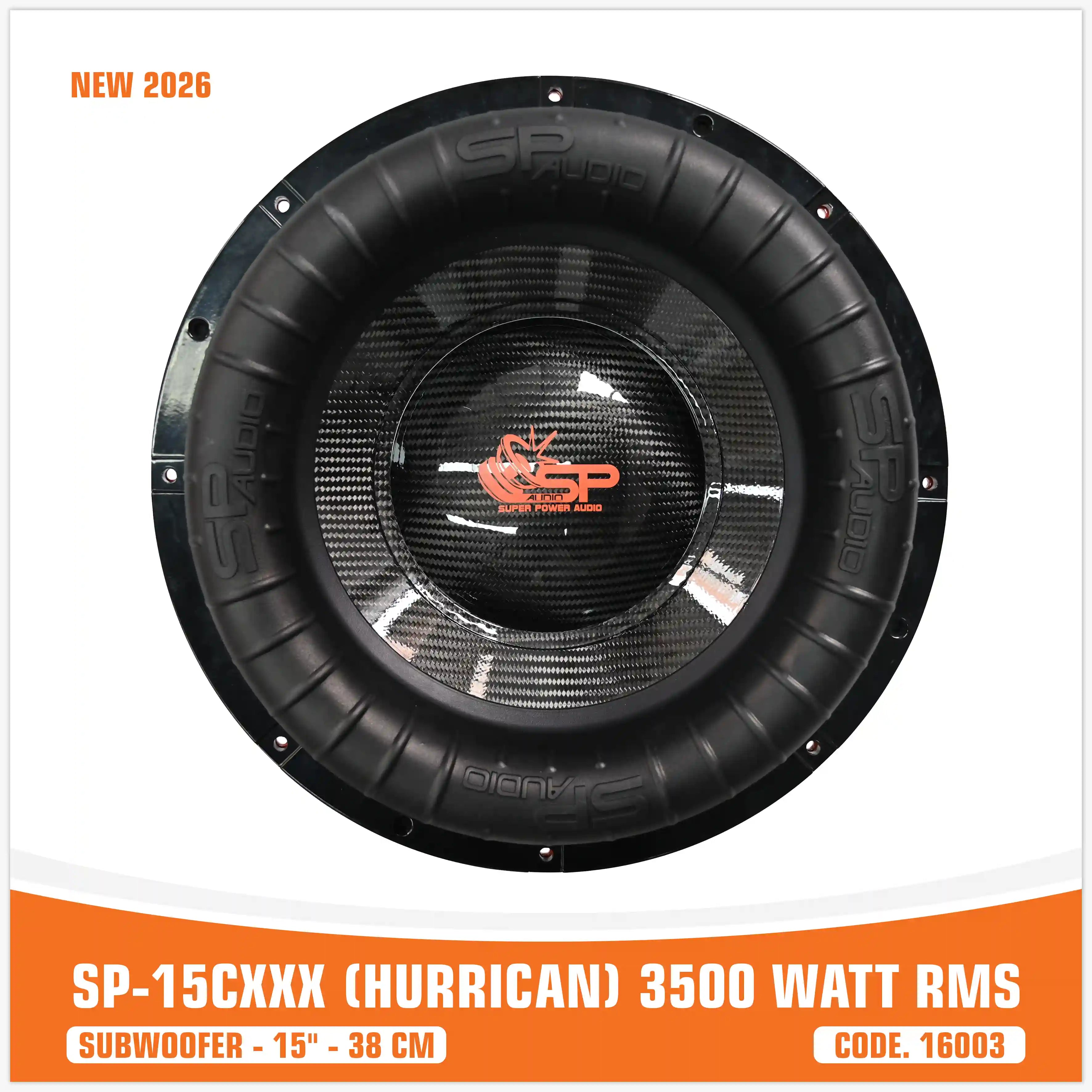 SP 15CXXX ซับวูฟเฟอร์ 15"/38CM บิ๊กเซอร์ราวด์ 3500W RMS - ใหม่ 2026 (ราคาต่อหน่วย)