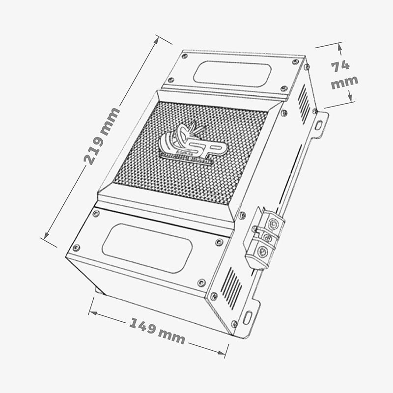 SP-1200.1D @1 ohm 1-channel Class D car amplifier - view 1