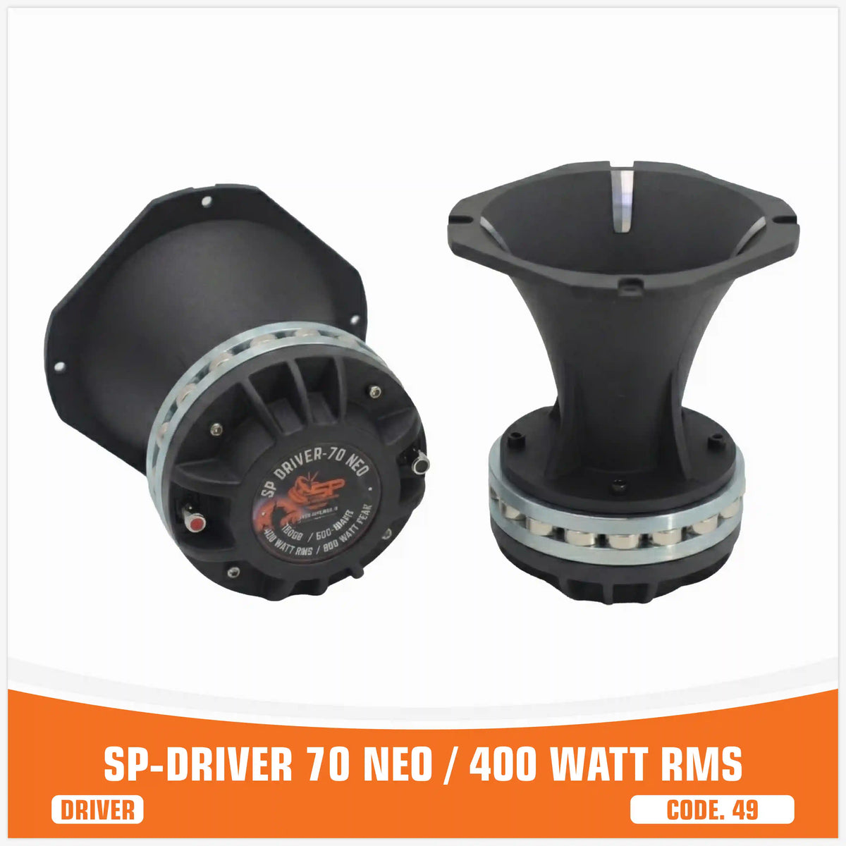 SP DRIVER 70 NEO complete compression driver with horn, neodymium magnet 400W RMS – SP Audio – view 2