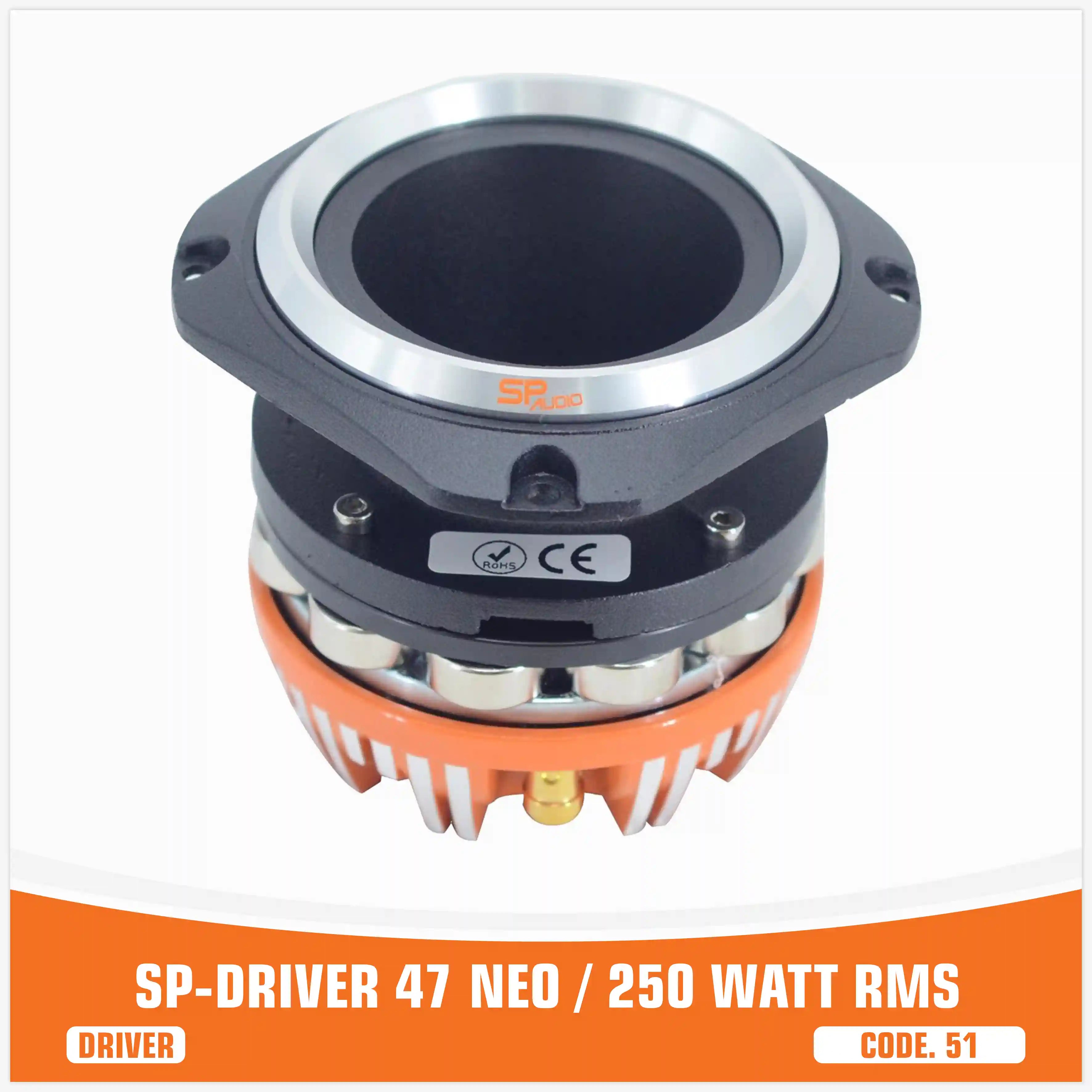 SP DRIVER 47 NEO COMPLETE DRIVER WITH HORN 250W RMS (UNIT PRICE)