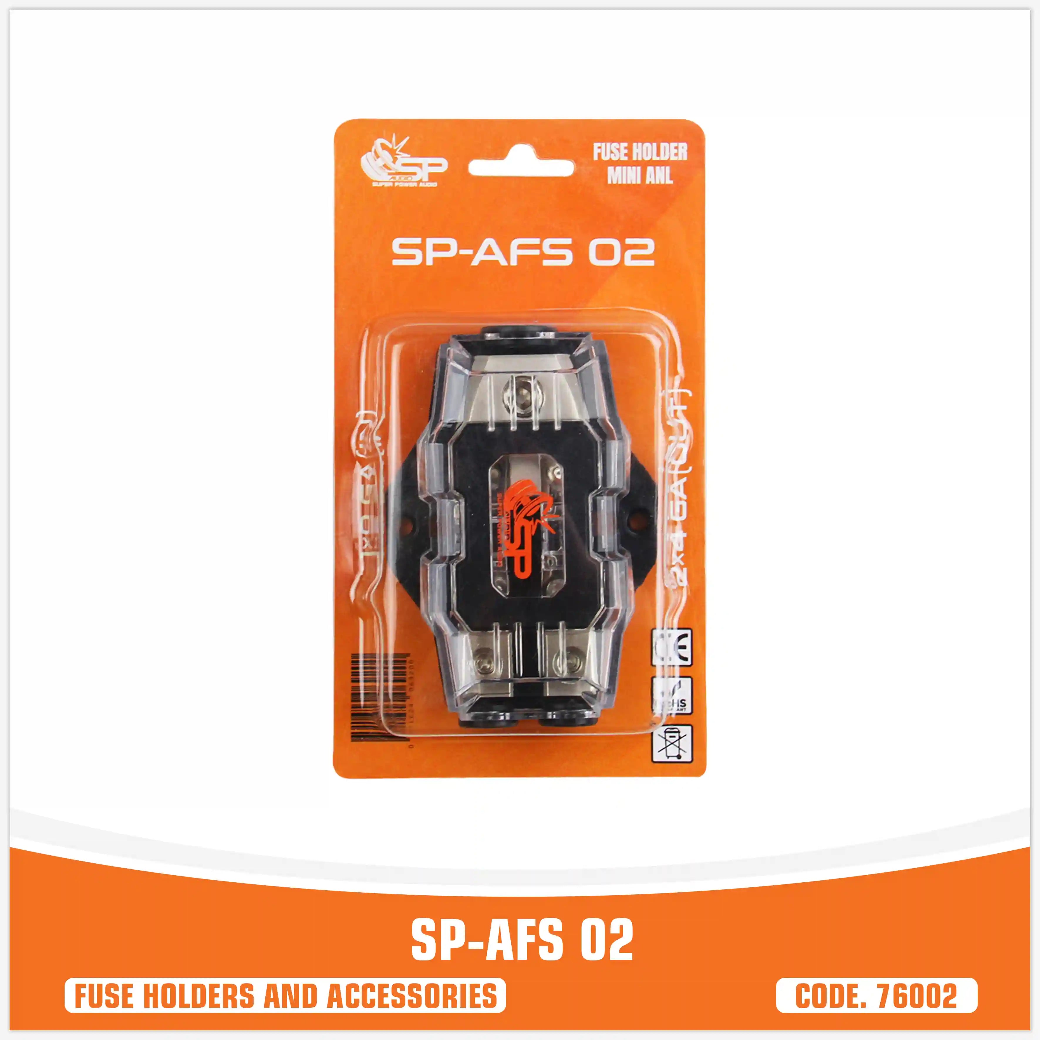 SP AFS 02  FUSEHOLDER MINI ANL 1x0Ga IN + 2x4 GA  OUT