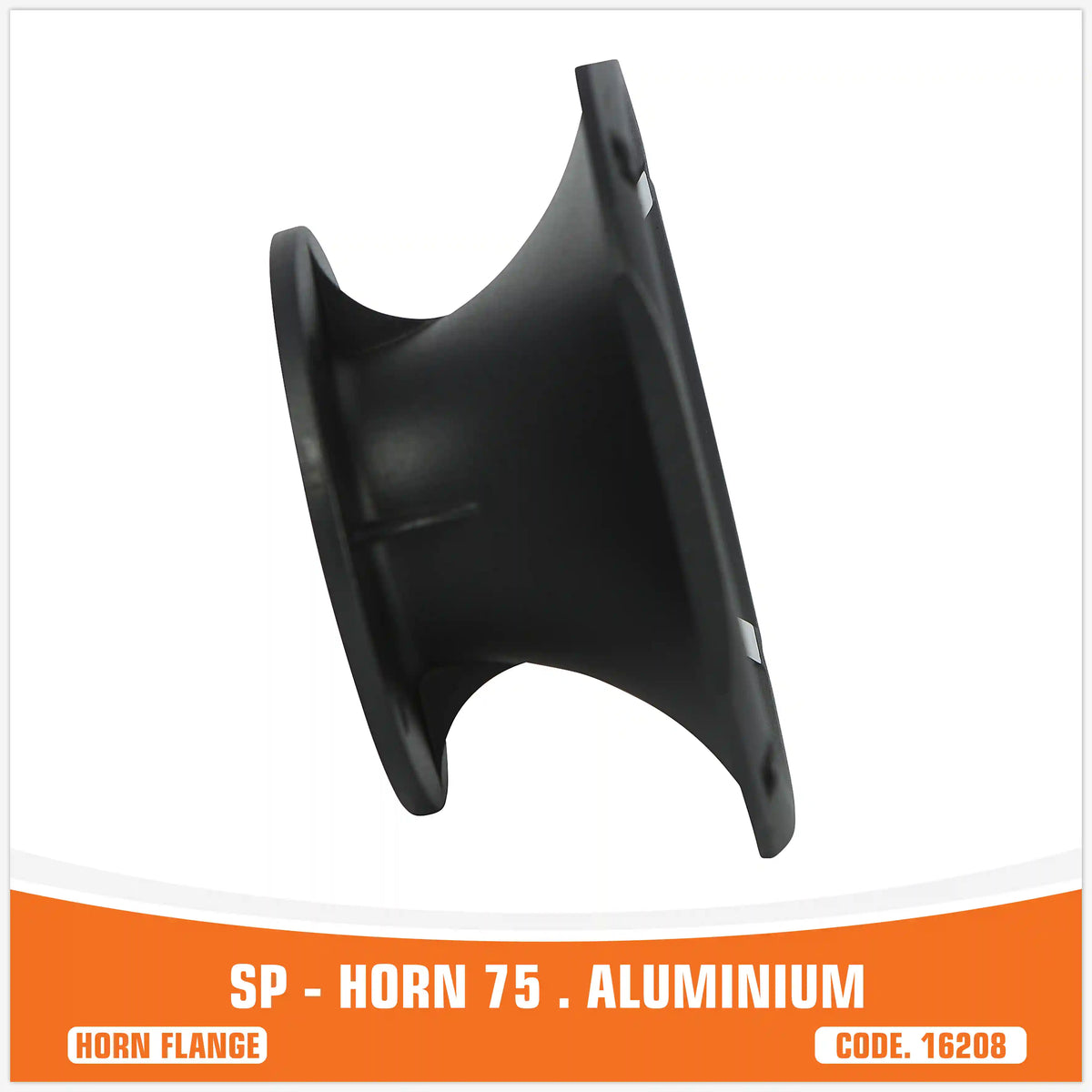 SP-HORN 75 black aluminium horn flange for compression driver – SP Audio – view 3