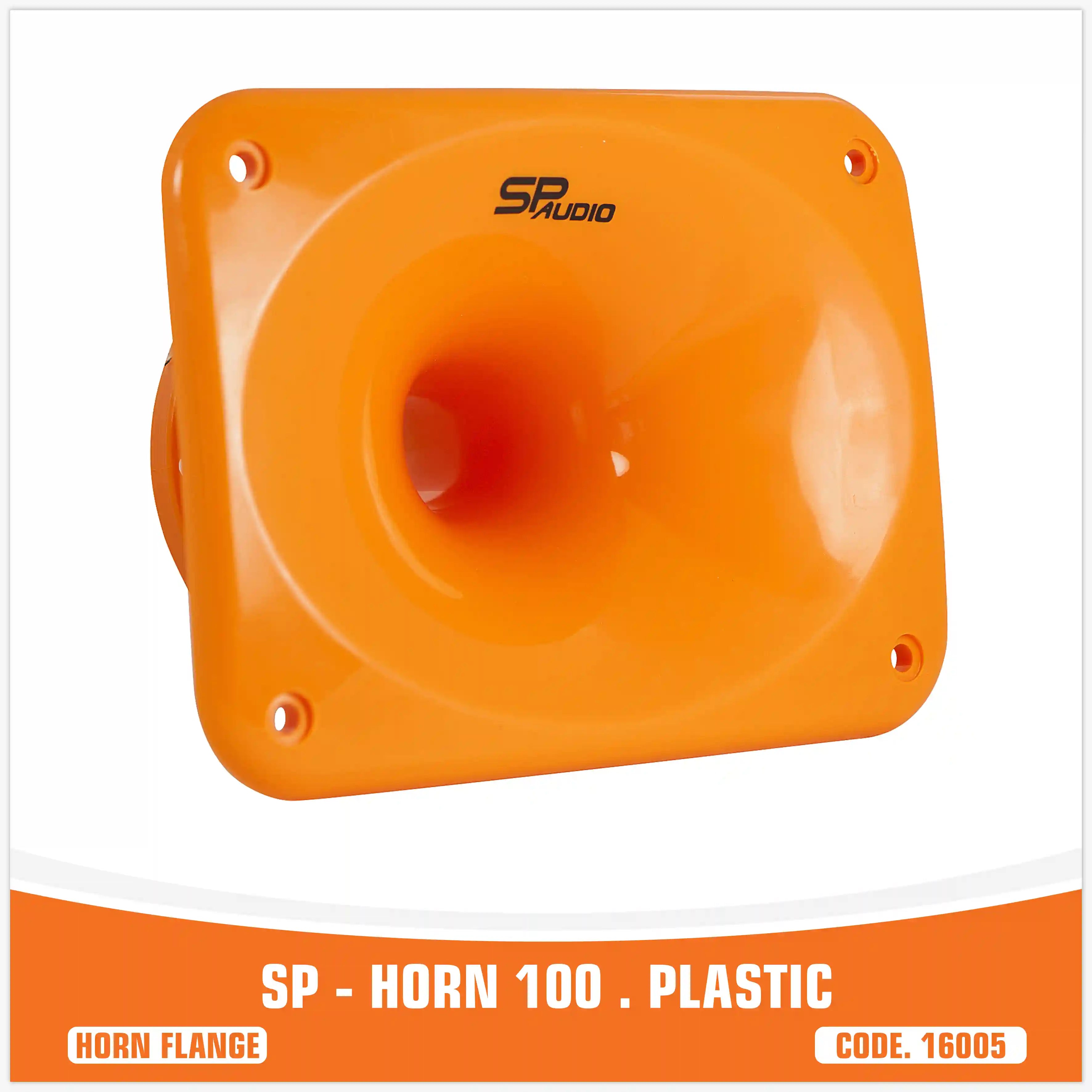 SP-HORN 100 orange plastic horn flange for compression driver – SP Audio – view 3