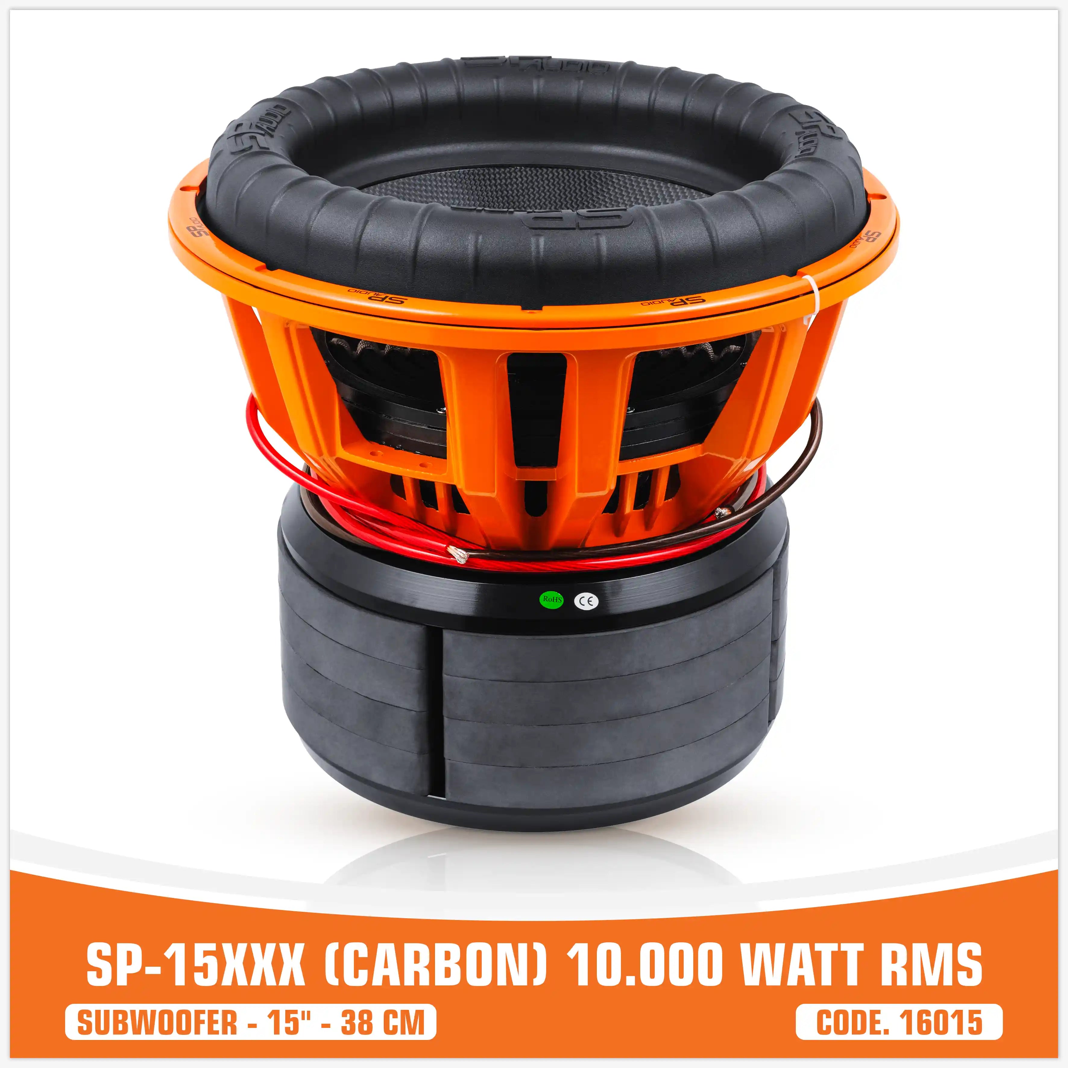 SP 15XXX CARBON FIBERS SUBWOOFER 15"/38CM  10000W RMS (UNIT PRICE)