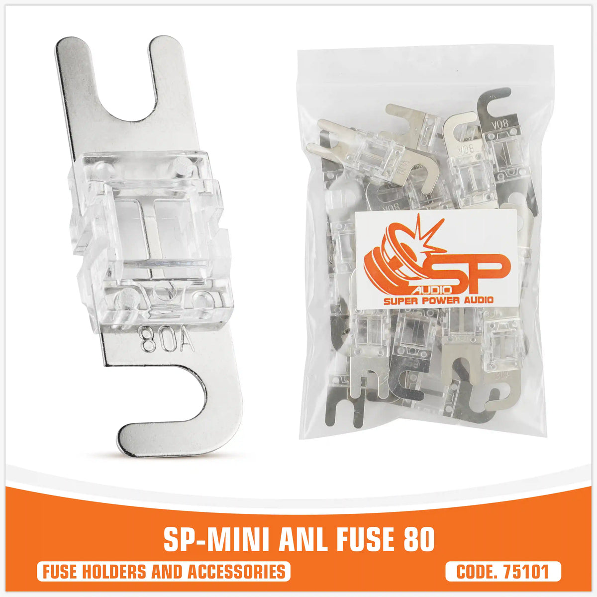 SP MINI ANL 80 كيس فيوزات ميني ANL، 24 قطعة (سعر الحزمة)