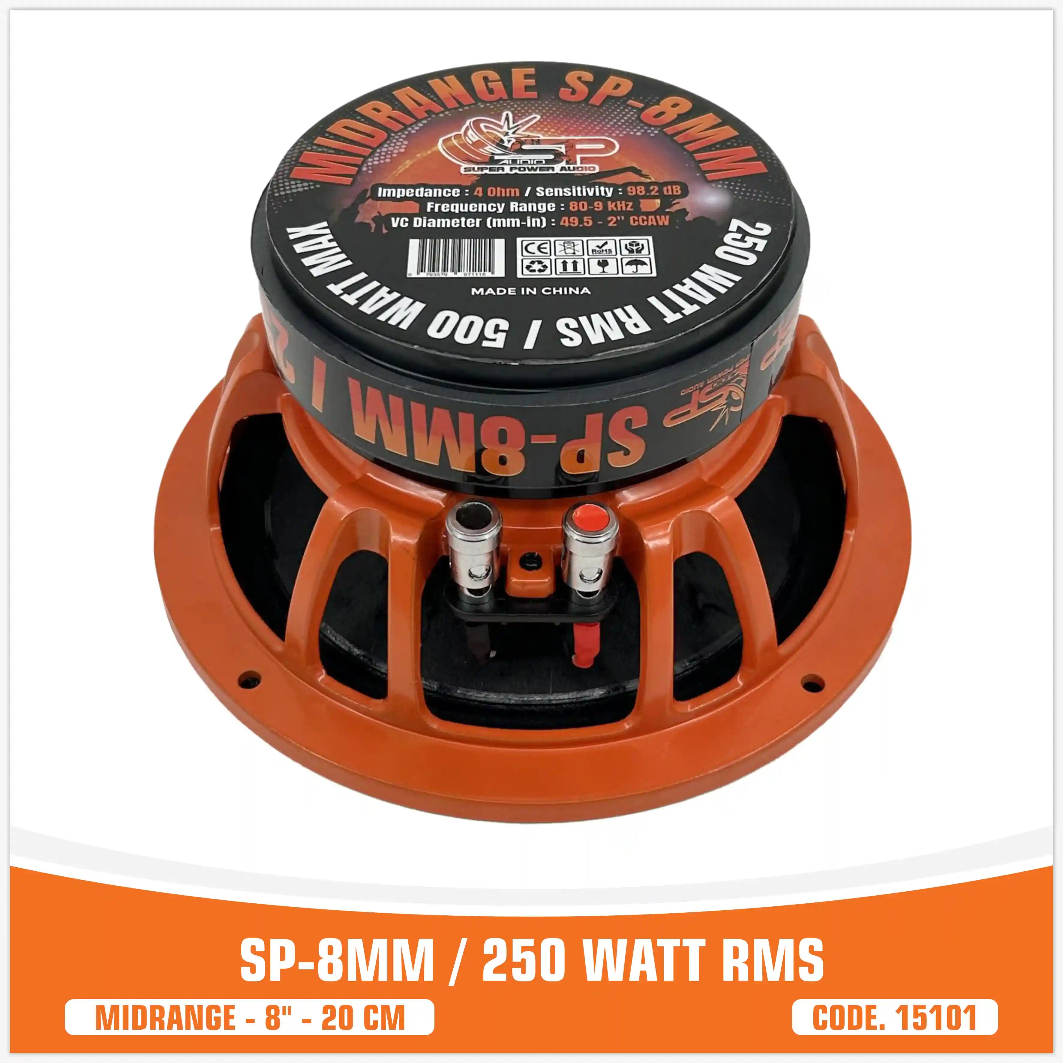 SP 8MM MIDRANGE EXTREME 8"/20CM 250W RMS (PAIR PRICE) NEW MODEL 2025